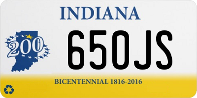 IN license plate 650JS