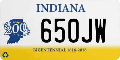 IN license plate 650JW