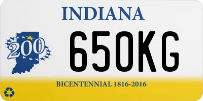IN license plate 650KG
