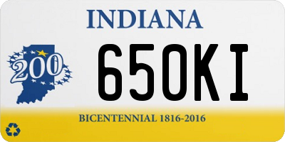 IN license plate 650KI