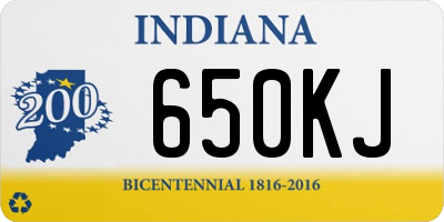 IN license plate 650KJ