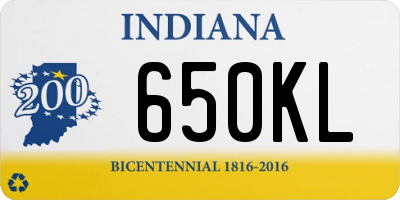 IN license plate 650KL