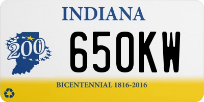 IN license plate 650KW