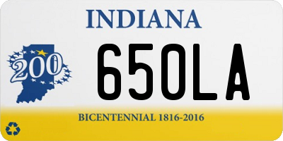 IN license plate 650LA