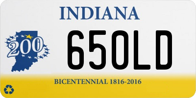 IN license plate 650LD