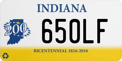 IN license plate 650LF