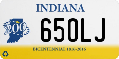 IN license plate 650LJ