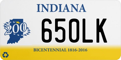 IN license plate 650LK