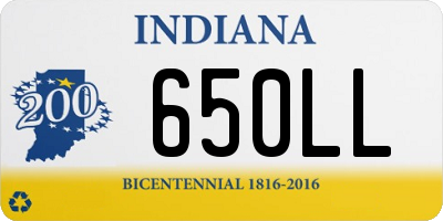 IN license plate 650LL