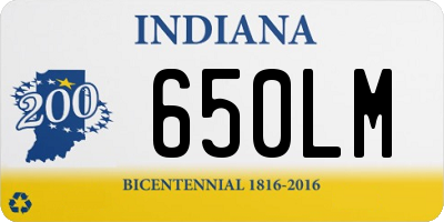 IN license plate 650LM