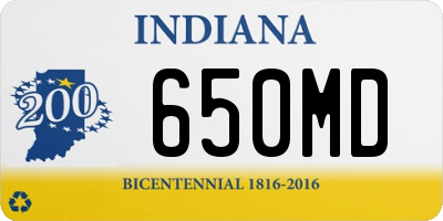 IN license plate 650MD