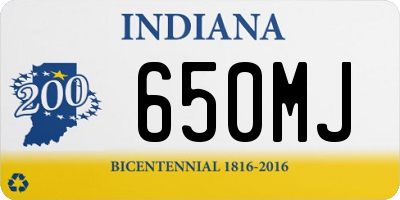 IN license plate 650MJ