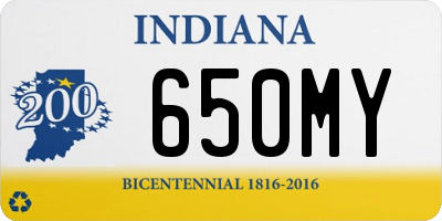 IN license plate 650MY