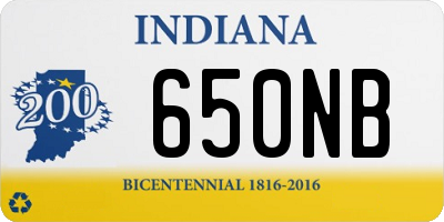 IN license plate 650NB