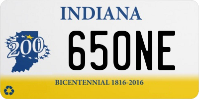 IN license plate 650NE