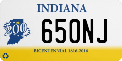 IN license plate 650NJ