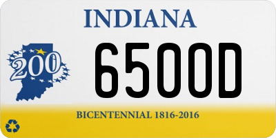 IN license plate 650OD