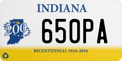 IN license plate 650PA