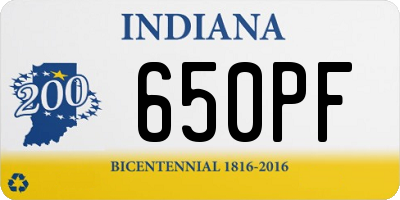 IN license plate 650PF