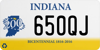 IN license plate 650QJ