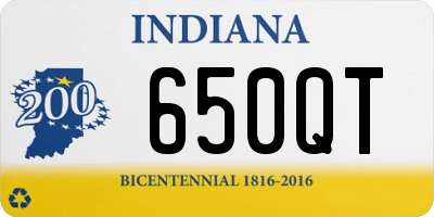 IN license plate 650QT