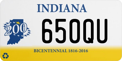 IN license plate 650QU