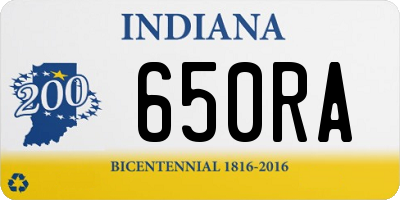 IN license plate 650RA