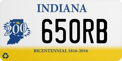 IN license plate 650RB