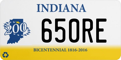 IN license plate 650RE