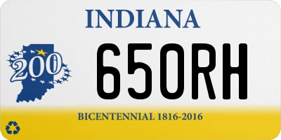 IN license plate 650RH