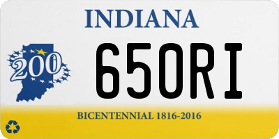 IN license plate 650RI