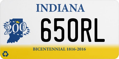 IN license plate 650RL