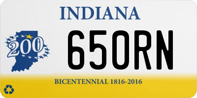 IN license plate 650RN
