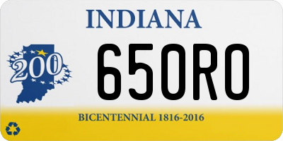 IN license plate 650RO