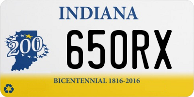 IN license plate 650RX