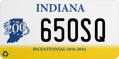 IN license plate 650SQ