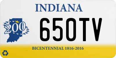 IN license plate 650TV