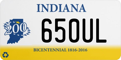 IN license plate 650UL