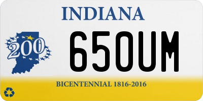 IN license plate 650UM