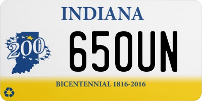 IN license plate 650UN
