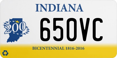 IN license plate 650VC