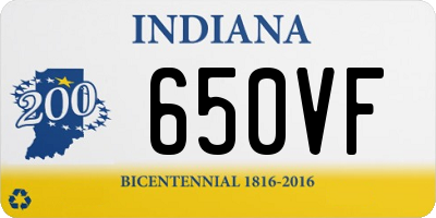 IN license plate 650VF