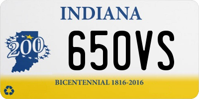 IN license plate 650VS