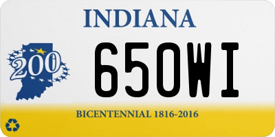 IN license plate 650WI