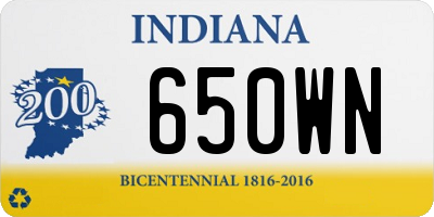 IN license plate 650WN