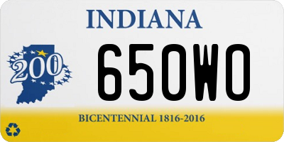 IN license plate 650WO