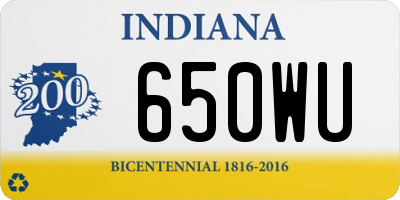 IN license plate 650WU