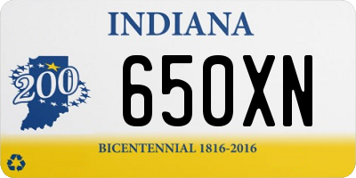 IN license plate 650XN