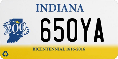 IN license plate 650YA