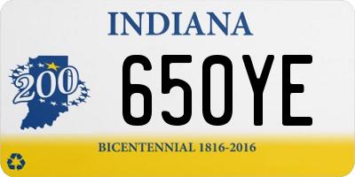 IN license plate 650YE